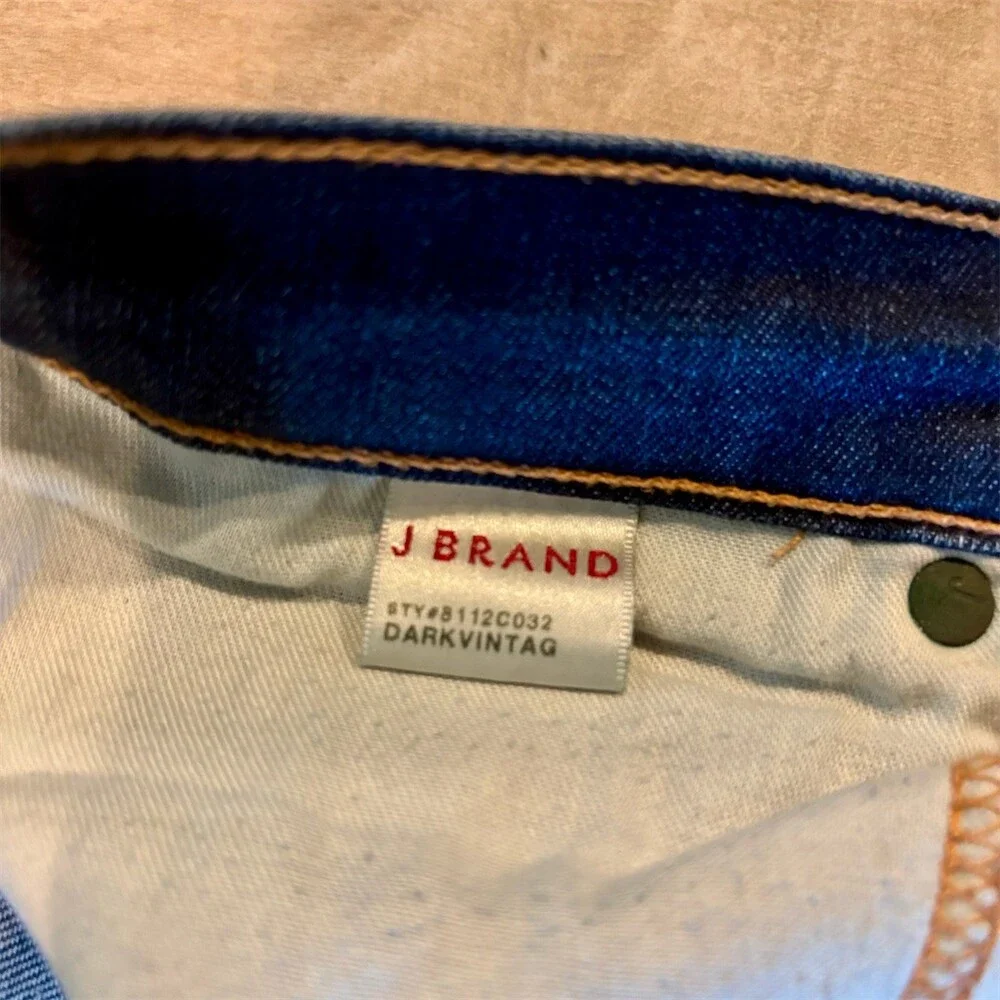 J Brand Jeans Womens Size 28 Blue Dark Wash Slim Tapered 5-Pocket Zip Fly